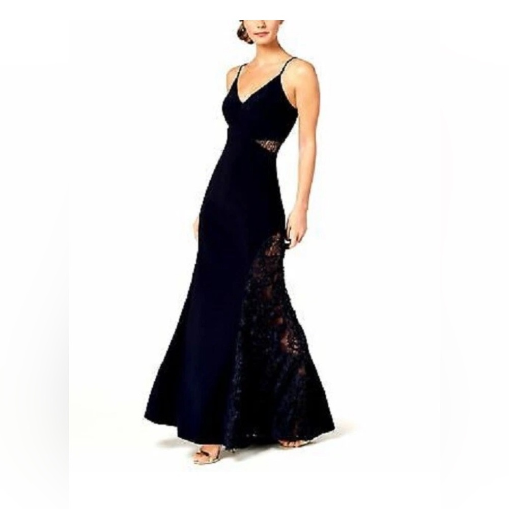 Betsy & Adam Navy Blue Maxi Dress